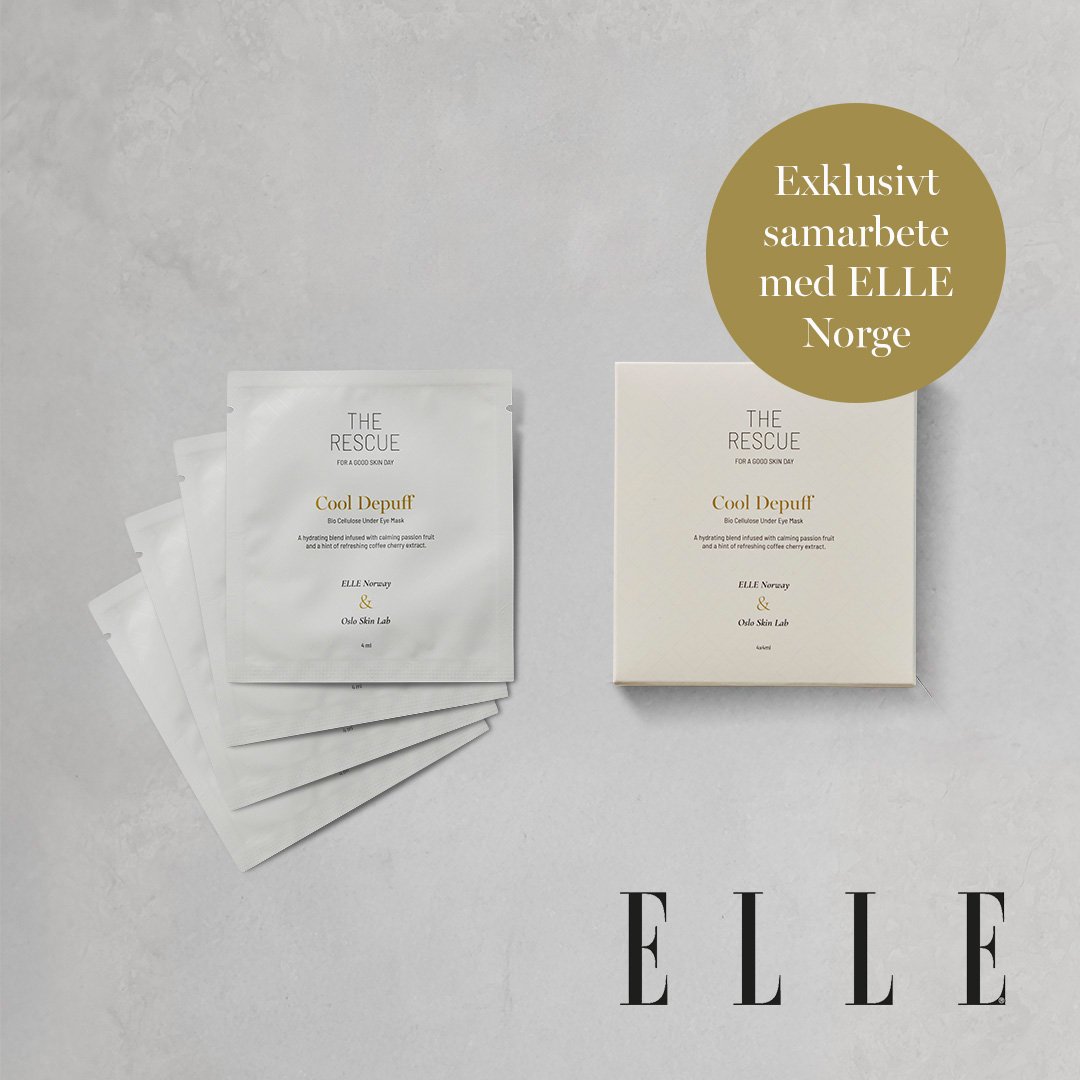 Cool Depuff eye patches från Oslo Skin Lab i exklusivt samarbete med ELLE Norge.